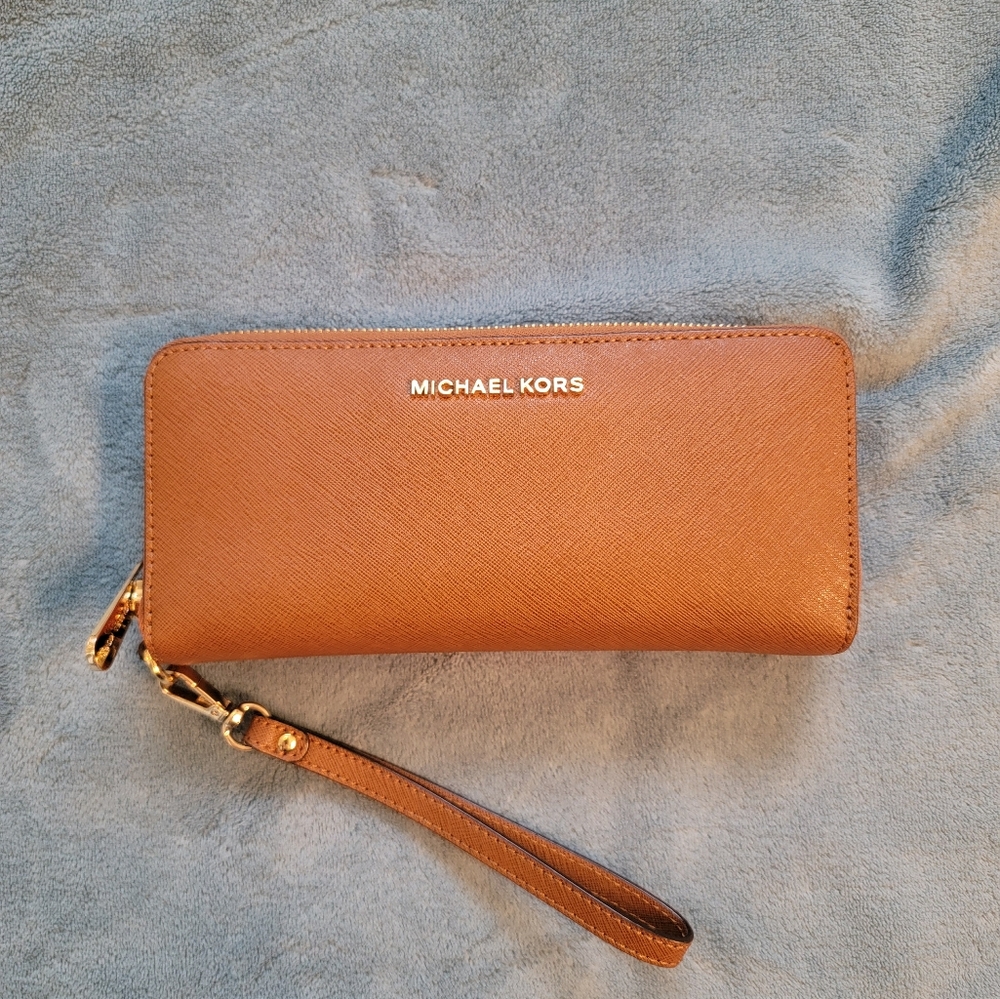 Michael Kors Tan Wristlet Wallet